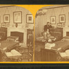 View of a man in a study.