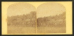 People in grandstands at Hampden Park.