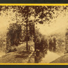 A glimpse of the Housatonic above the suspension bridge, leading to the Ice Glen, Stockbridge, (Mass.).
