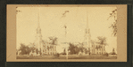 View of a church with clock tower.