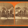 View of an interior courtyard and archways at Wellesley College.