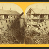 View of damaged buildings.