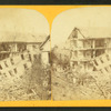 View of damaged buildings.
