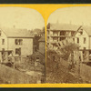 Effect of the explosion of a car of dualin on B & A RR at Worcester, June 23, 1870.