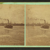 Gun boat and ferry.