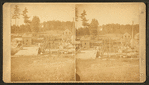 Boston water works, Sudbury River Conduit, 1876, Dam no III, north end of Dam, showing foundations of gate house, looking north.