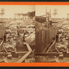 B.W.W. Dam Division.  Dam III, south centre wall and 8" permanent sheeting looking north, June 14, 1877.