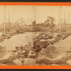 B.W.W. dam division, Dam I, gate house and overflow from north side of river, Oct. 1, 1877.