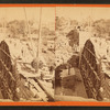 Sudbury River Conduit, B.W.W., div. 4, sec. 15, Oct. 18, 1876. View from Needham bank of Charles River showing the north side of bridge.