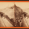 Sudbury River Conduit, B.W.W., div. 4, sec. 17, Nov. 13, 1876. View of brickmason gang, near rock cut, west of Walnut St.