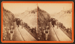 Sudbury River Conduit, B.W.W., div. 4, sec. 17, Nov. 13, 1876. View of brickmason gang, near rock cut, west of Walnut St.