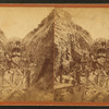 Sudbury River Conduit, B.W.W., div. 4, sec. 17, Nov. 13, 1876. View near rock-cut on sec. 17 showing ledgemen in the foreground and brickmasons in the background.