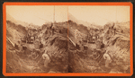 Sudbury River Conduit. B.W.W. Div. 4, Sec. 16 Nov. 14, 1876, view at east end of Sec. 16 showing excavating con..., stone and brick masons.