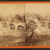 Sudbury River Conduit, B.W.W., div. 4, sec. 15, Nov. 13, 1876. View of arches "A," "C," "D," and "E" with centrings from house above Ellis St.