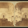 Interior view of Dr. Gannett's Church from the balcony.