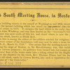 Old South meeting house in Boston.