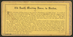 Old South meeting house in Boston.