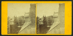 View of unidentified street from an upper window.