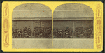 Detail of a bas relief at the base of the Soldiers' and Sailors' Monument.