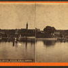 The lake and bridge Boston Public Garden.
