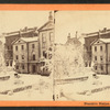 Franklin statue, winter.