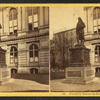 Franklin statue in front of city hall.