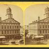 Stereoscopic views of Faneuil Hall, Quincy and Washington Markets, Boston, Massachusetts.