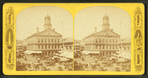 Stereoscopic views of Faneuil Hall, Quincy and Washington Markets, Boston, Massachusetts.