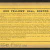 Odd Fellows' Hall, Boston.