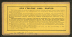 Odd Fellows' Hall, Boston.