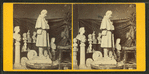 Interior of Milmore's studio, showing design of soldier's monument for the city of Roxbury.