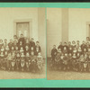 View of unidentified students and teachers.