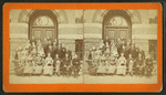 View of unidentified students and teachers.
