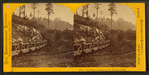 Ore train and van in the Jackson Iron Mine.