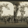 Sioux Indians in 'Full Feather' leaving camp, Nebraska.