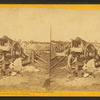 Red river carts, Indians and half breeds on trading expedition, carts constructed wholly of wood.