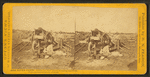 Red river carts, Indians and half breeds on trading expedition, carts constructed wholly of wood.
