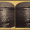 Niagara River above the Falls, moonlight, Niagara.