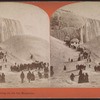 Niagara in winter, coasting on the ice mountain.