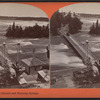 Suspension bridge, Clark Hill Islands and Burning Springs.