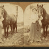 A woman [Mrs. C.A. Bush?] and her horse.