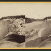 American Fall, from the Hog's back, showing the heavy ice mounds.