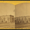Row of apartment houses.