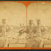 View of suspension bridge.