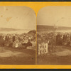 General view of Stillwater with houses and the St. Croix river.