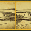 Building coffer dam in the Mississippi.