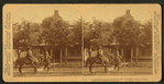 William Jennings Bryan on his favorite horse at his house, Lincoln, Nebraska.