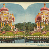 Forest Park, St. Louis. Pavillion reflected on lake.