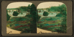 View of flower garden and lakes.