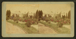 View of the Garden with the gazebo at the background.